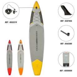 STAND UP PADDLE GONFLABLE RANDONNÉE 500 / 12'6-29" ORANGE -Plage Équipement Magasin stand up paddle gonflable randonnee 500 126 29 orange 4